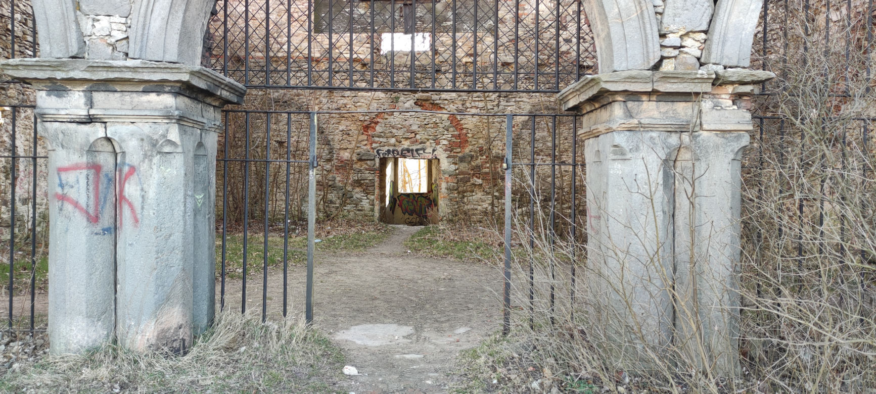 Ruiny Pałacy Tarłów w Podzamczu Piekoszowskim
