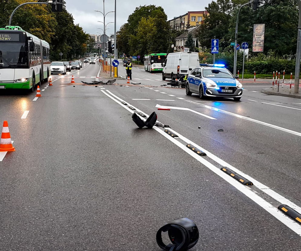 Potrącenie motorowerzysty na Antoniuku