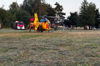 Mężczyzna tonął w zalewie Karczunek w Kałuszynie. Interweniował śmigłowiec LPR