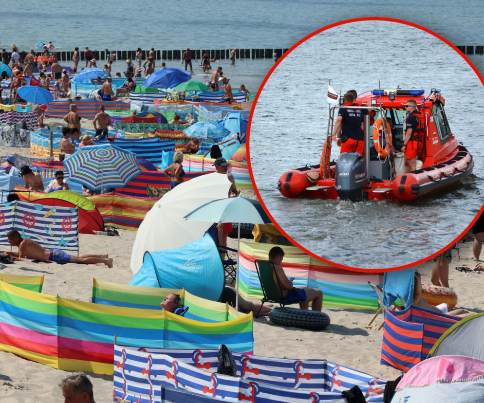 Dramat na plaży w Krynicy Morskiej. 74‑latek utonął podczas kąpieli w Bałtyku