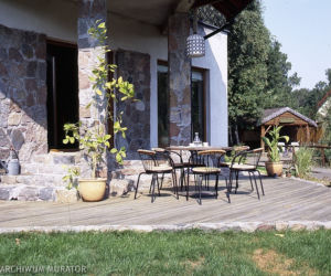 Ganek połączony z patio