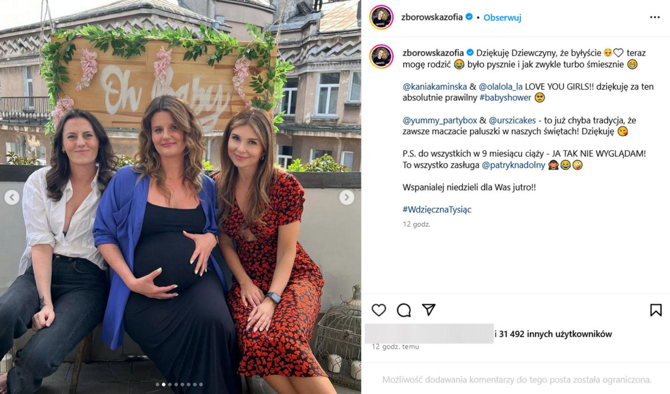 Baby shower Zosi Zborowskiej