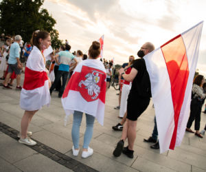 Marsz solidarności z Białorusinami w Krakowie