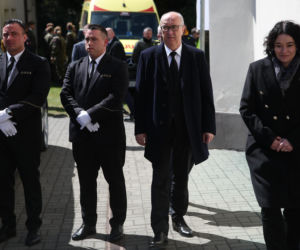 Politycy na pogrzebie Łukasza Litewki