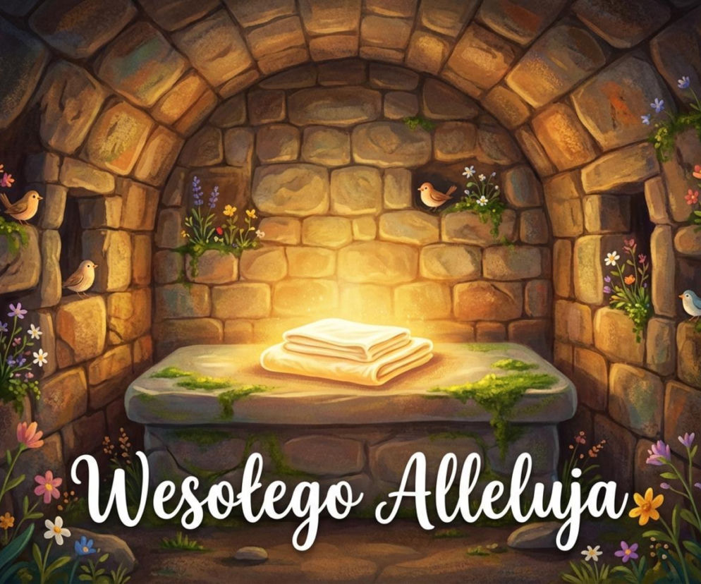 Religijna kartka na Wielkanoc