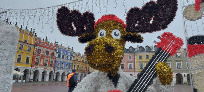 Bajkowa instalacja przed zamojski ratuszem