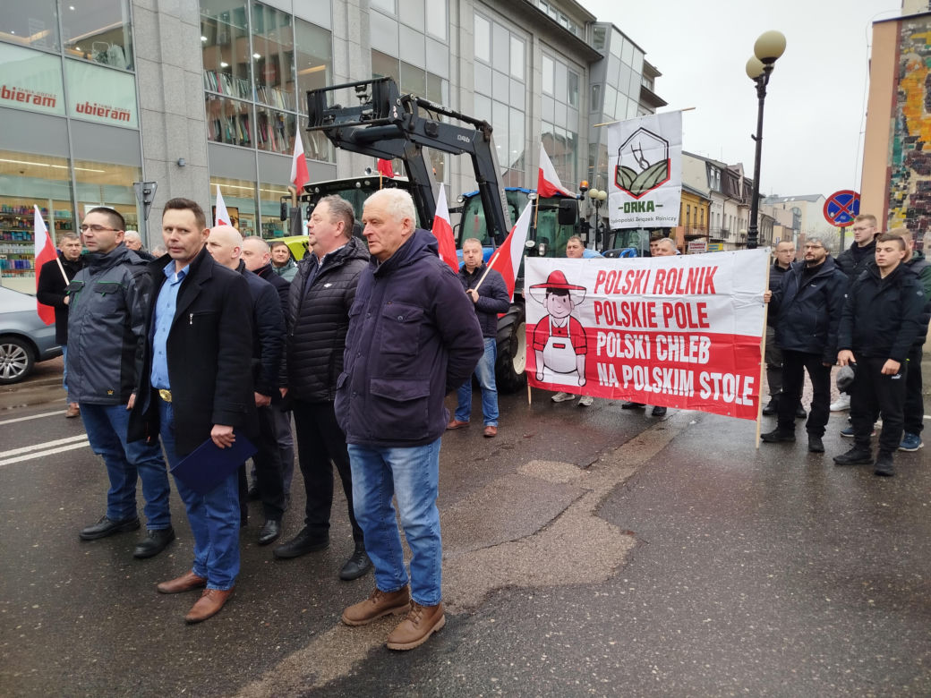 Rolnicy z regionu Siedleckiego protestowali w Siedlcach