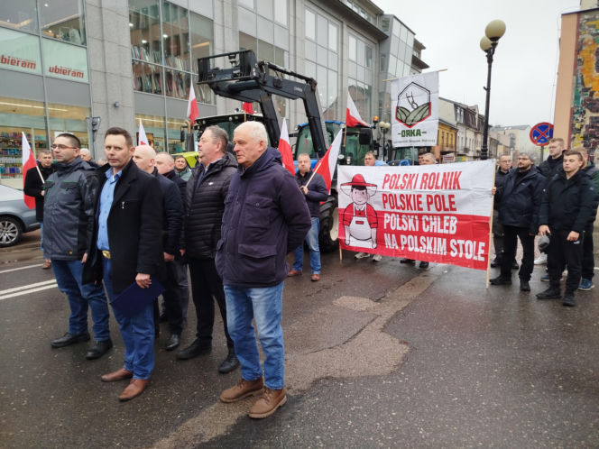 Rolnicy z regionu Siedleckiego protestowali w Siedlcach