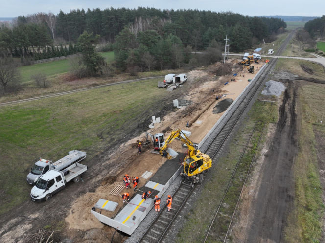 Budowa linii kolejowe Łomża-Śniadowo