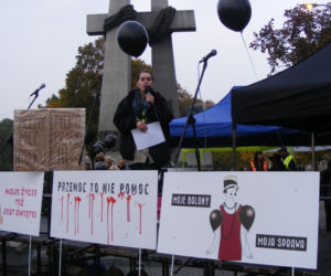 Czarny i biały protest w Poznaniu