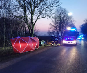 Bobrowo. Samochód osobowy ROZSTRZASKAŁ SIĘ o drzewo. NIE ŻYJE dwóch młodych mężczyzn