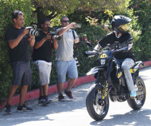 Justin Bieber na motocyklu