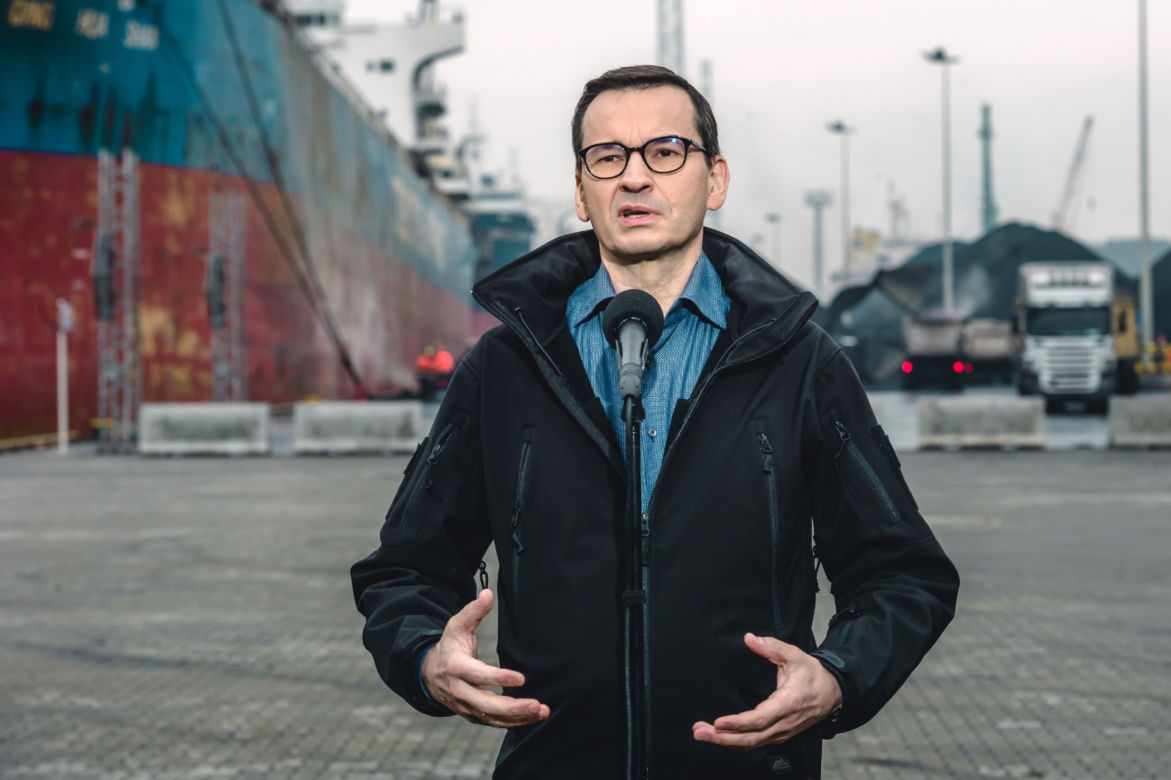 Premier w Gdańsku. Morawiecki sprawdził węgiel