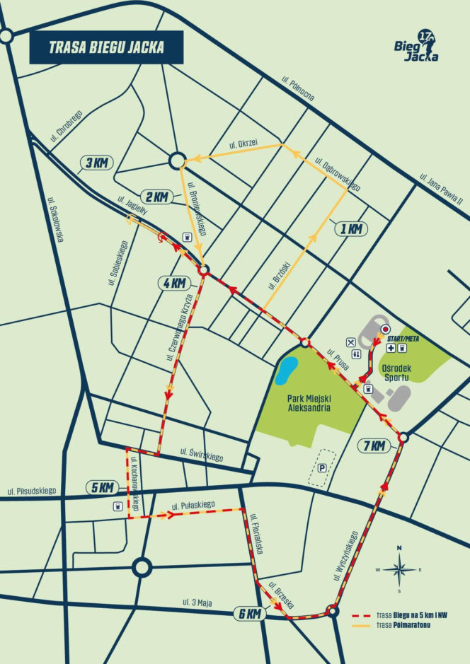 Bieg Jacka Siedlce 2026 mapa objazdów