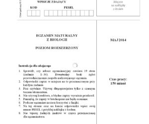 Arkusz biologia rozszerzony matura 2014