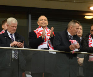 Karol Nawrocki i Przemysław Czarnek na mecze Polska - Albania