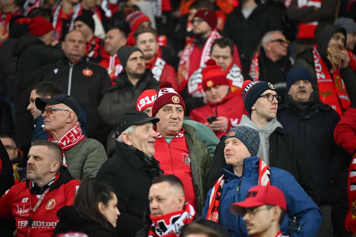 Widzew Łódź - Lech Poznań: Zdjęcia kibiców i zawodników z meczu 24. kolejki PKO BP Ekstraklasy