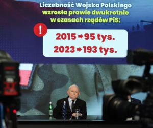 Jarosław Kaczyński mówił o NATO podczas konferencji PiS