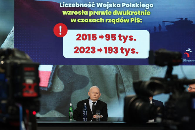 Jarosław Kaczyński mówił o NATO podczas konferencji PiS