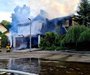 Pożar domu w Józefosławiu