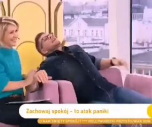 Filip Chajzer udaje atak paniki