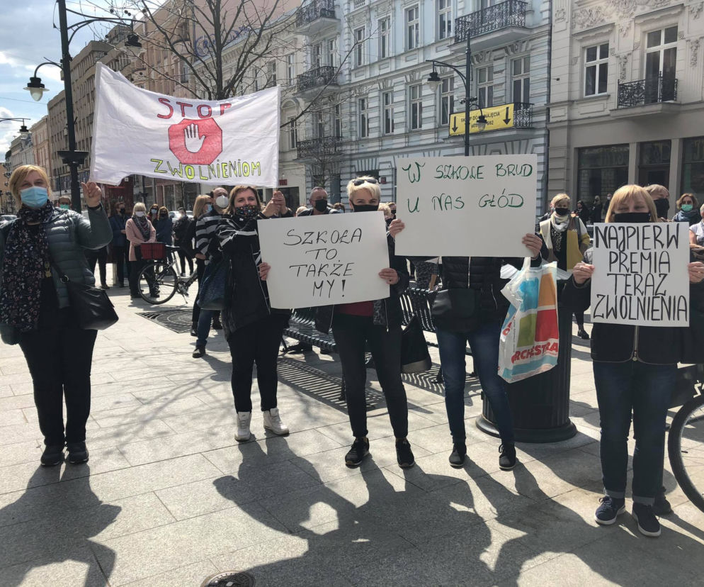 Protest pracowników szkół