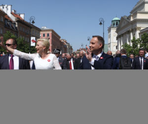 Andrzej Duda z małżonką na obchodach uroczystości 3. Maja