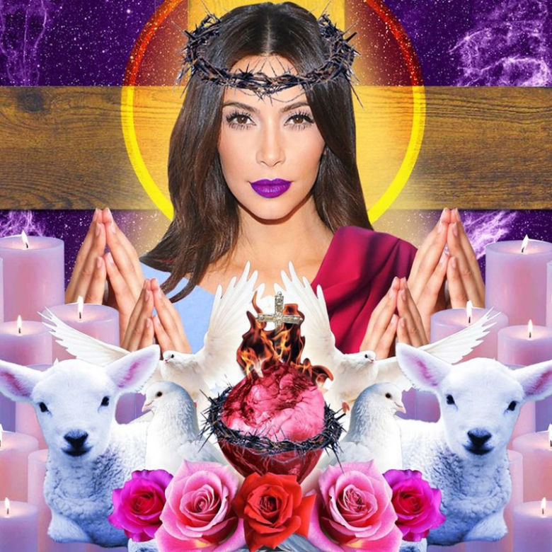 Kim Kardashian jako Matka Boska