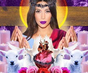 Kim Kardashian jako Matka Boska