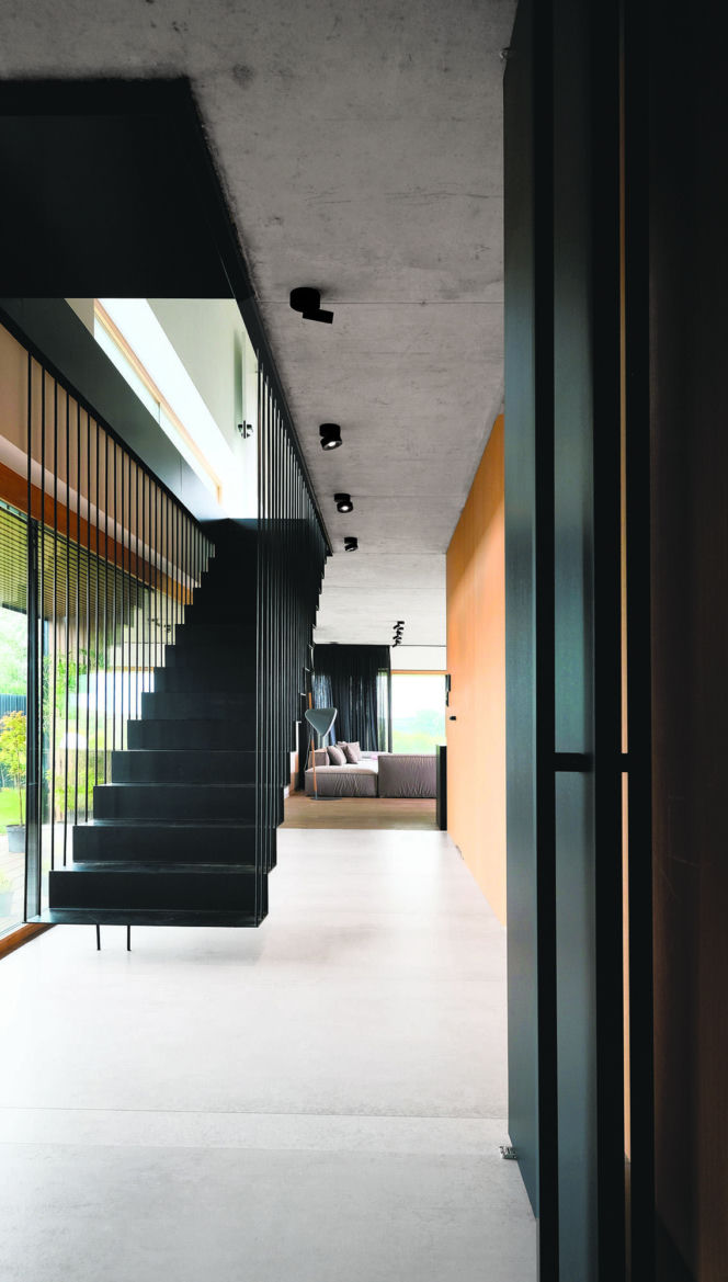 Dom ze skośnym dachem - projekt - Miłosz Stopiński