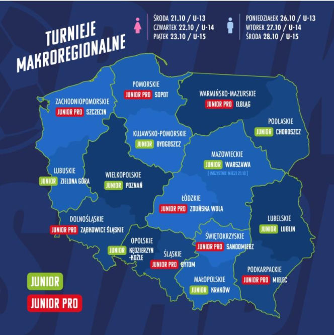 Finały makroregionalne Z Orlika na Stadion