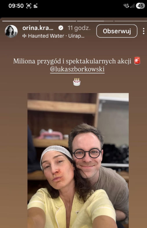 Barwy szczęścia nowy sezon po wakacjach. Celina (Orina Krajewska), Majak (Łukasz Borkowski) na planie