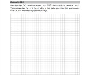 Matura poprawkowa z matematyki 2021  - zadanie otwarte 35 (5 punktów)