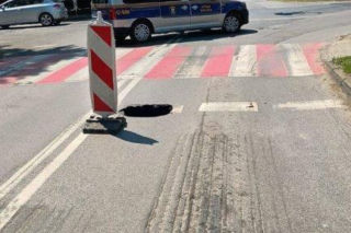 Gigantyczna dziura w drodze na Śląsku! Droga zapadła się na kilka metrów