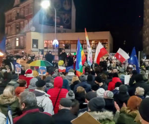 Protest Wolne media w Szczecinie