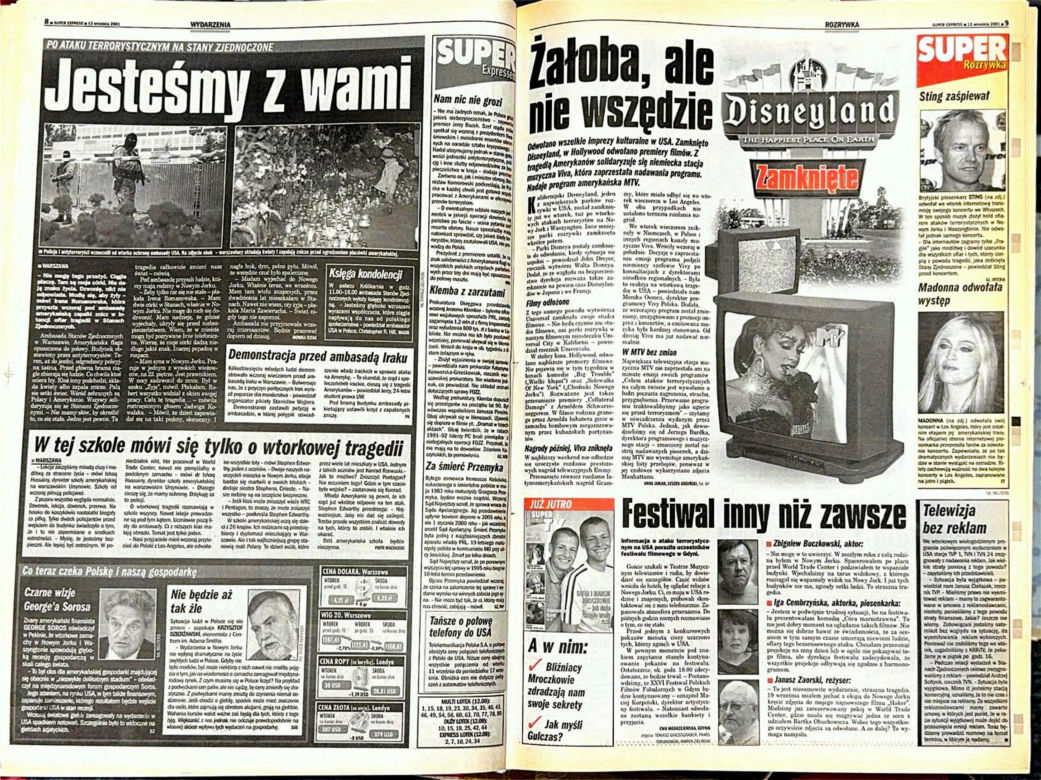 Atak na WTC. Tak opisywaliśmy go 25 lat temu
