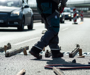  Drogowcy pracują na Trasie Siekierkowskiej