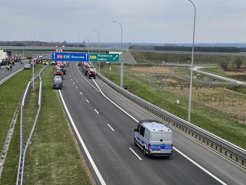 Protest rolników na Podkarpaciu