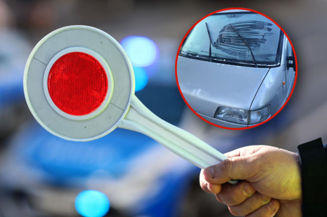 To się mogło źle skończyć! Kierowca Fiata jechał prawie na ślepo!