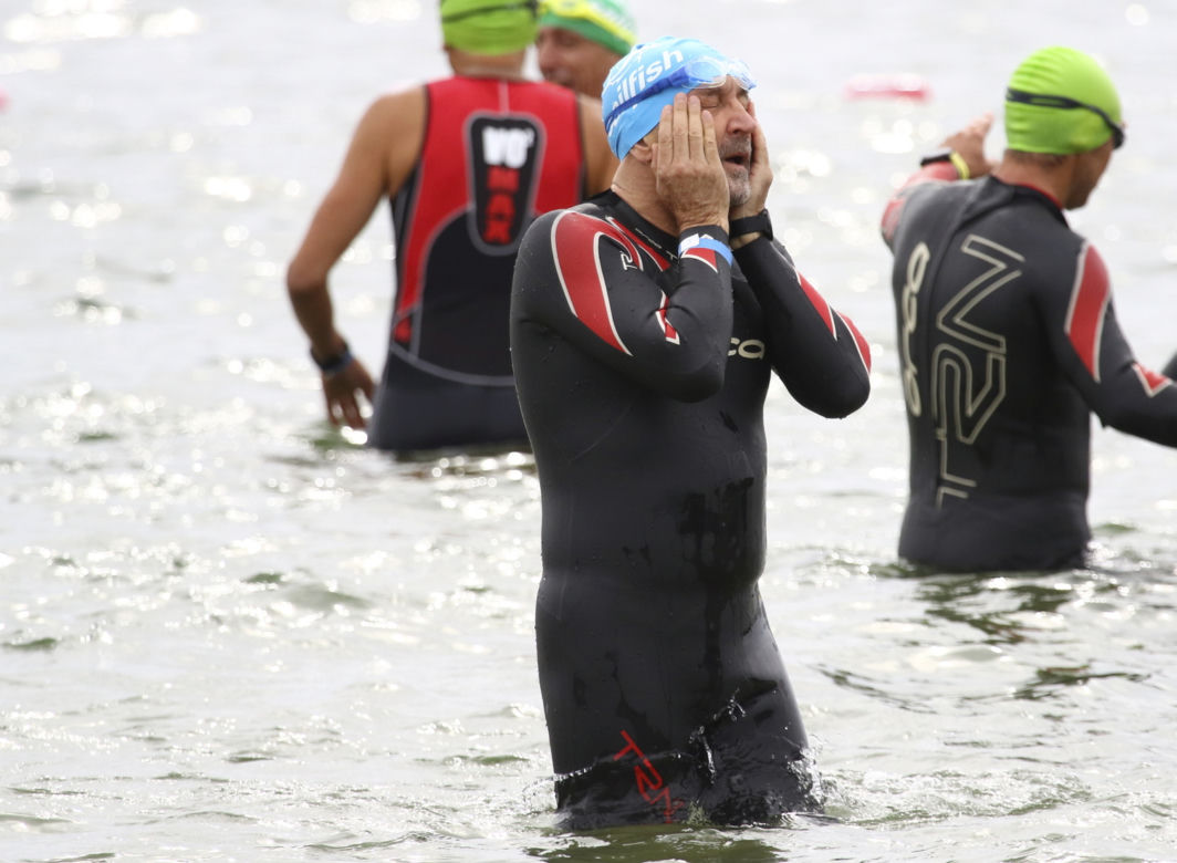 Kazimierz Marcinkiewicz na zawodach Enea Ironman w Gdyni