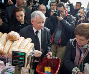 Jarosław Kaczyński na zakupach