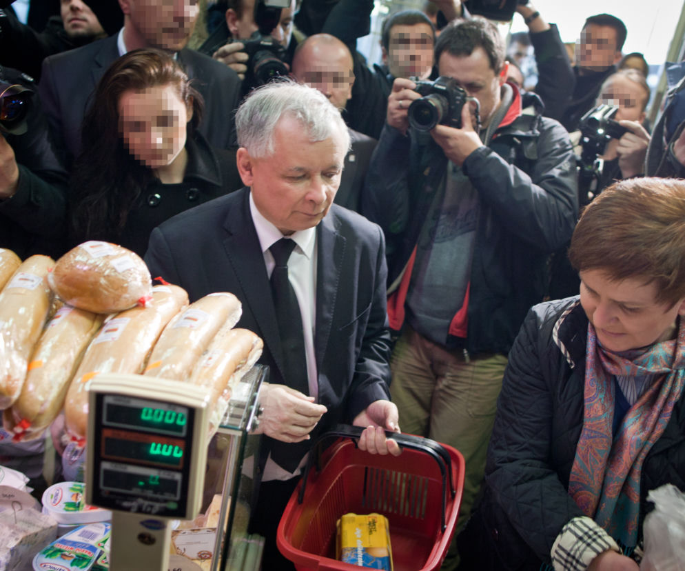 Jarosław Kaczyński na zakupach