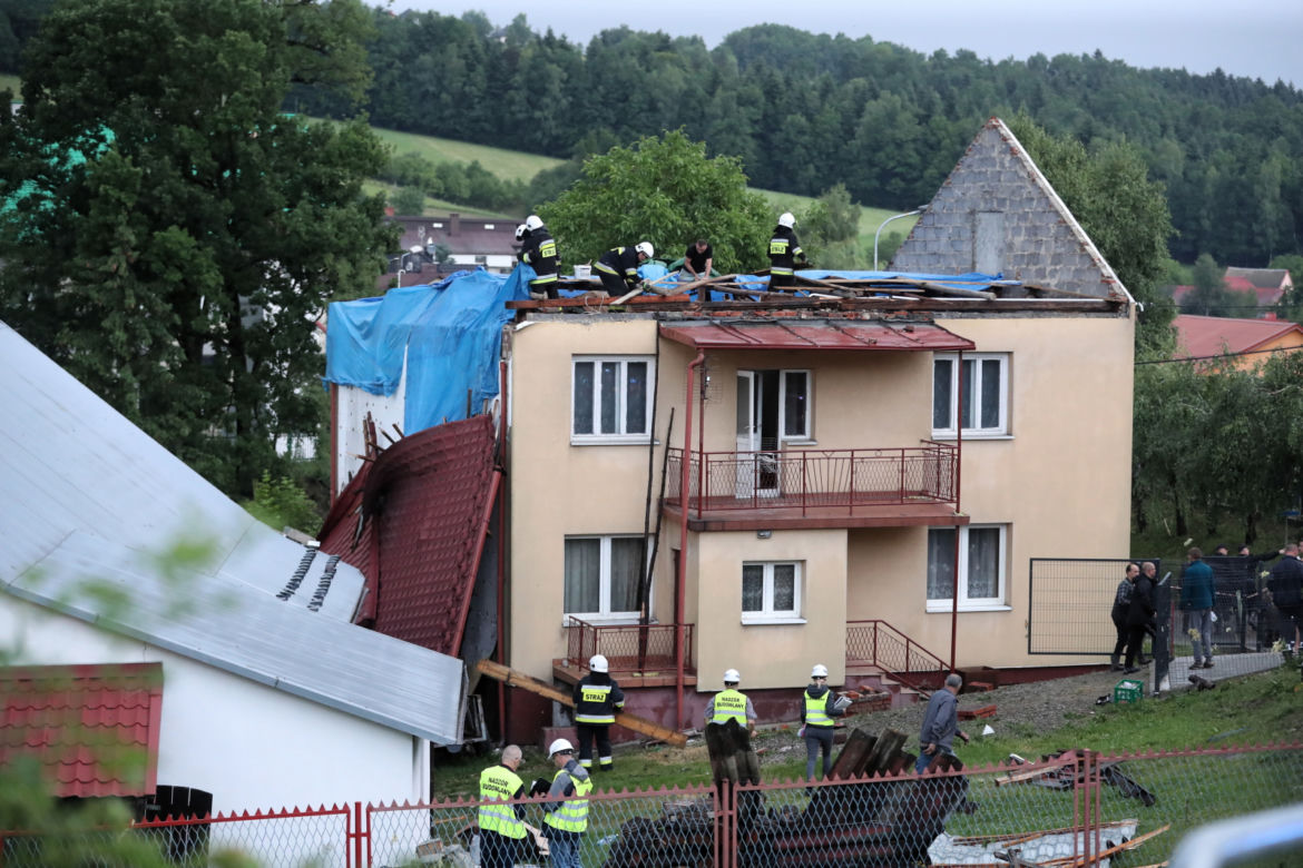 Trąba powietrzna nad Sądecczyzną 