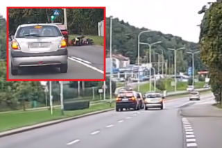 CHAM z BMW potrącił skuterzystę i zwiał! Inni kierowcy próbowali go powstrzymać - WIDEO