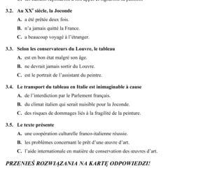 Matura francuski podstawowy 3