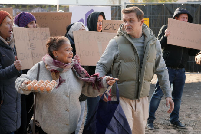 Barwy szczęścia, odcinek 3340. Hubert (Marek Molak), Lucyna (Grażyna Zielińska)