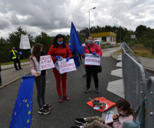 Protest na granicy polsko-niemieckiej w Lubieszynie