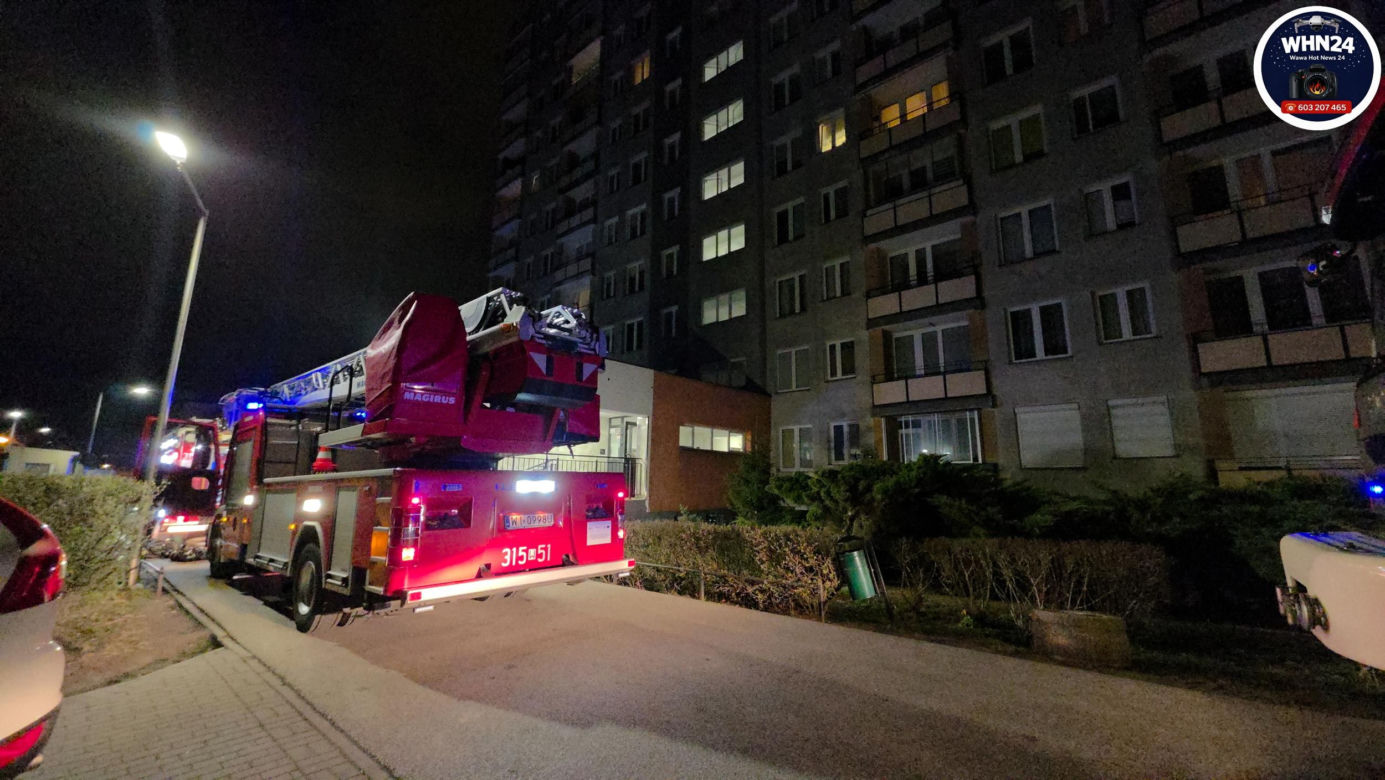 Nocny pożar w Warszawie, ewakuowano mieszkańców