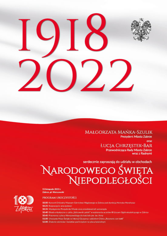 Święto Niepodległości 2022 w Zabrzu