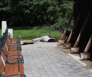 Ulewa zalała tężnie na Ursynowie